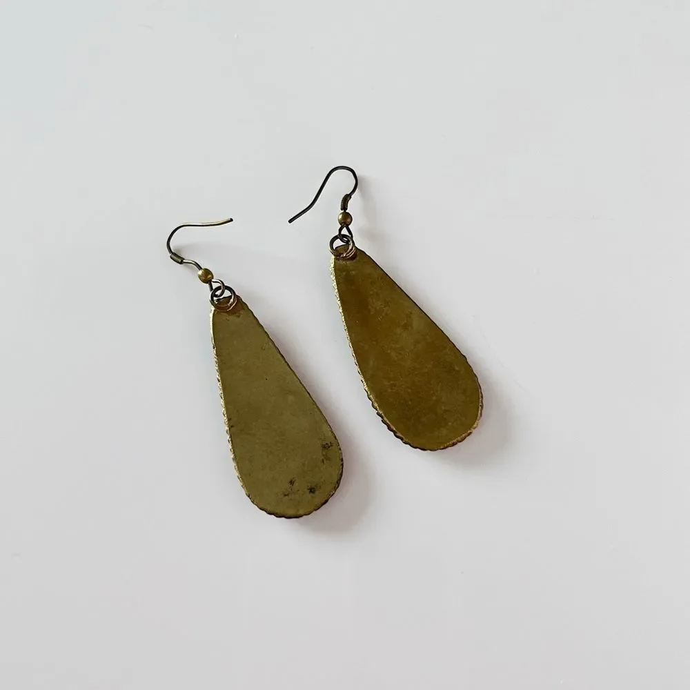 Mosaic Turquoise Teardrop Earrings